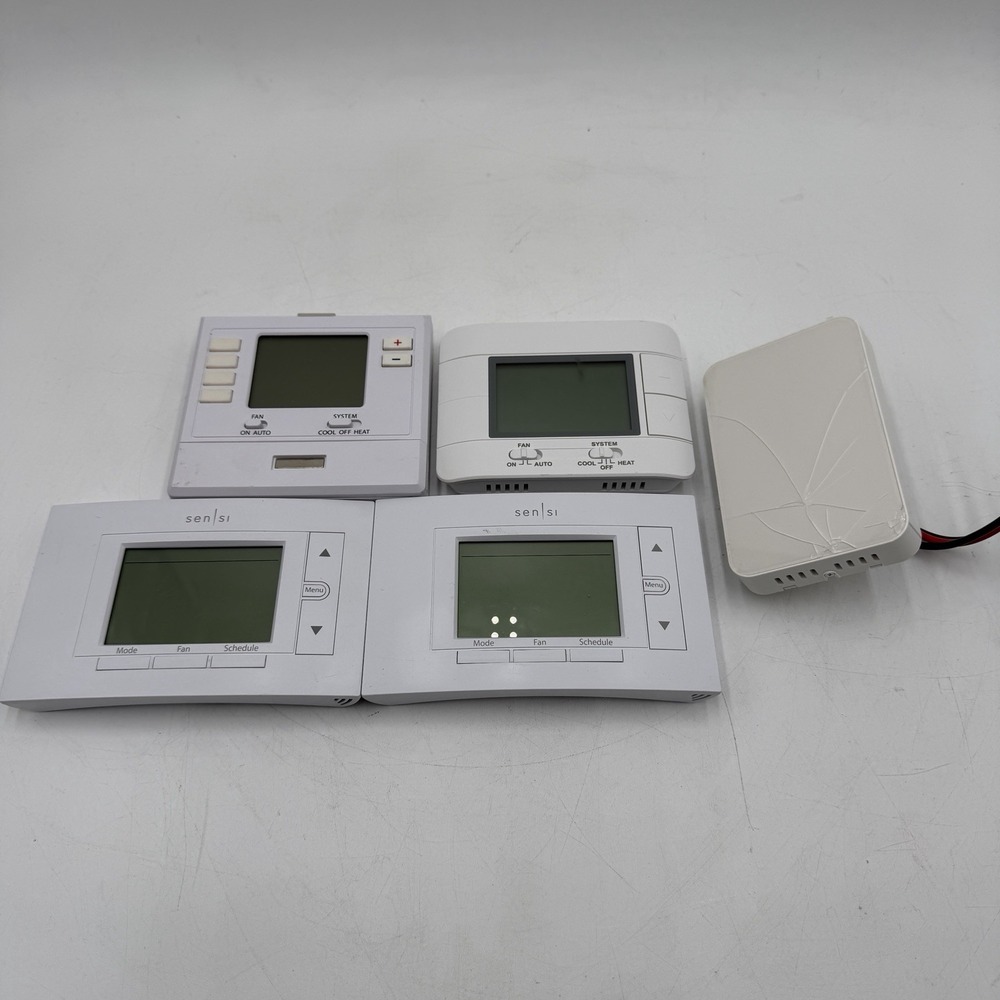 Lot Of 5 Smart Thermostats Mixed Emerson Sensi, Meross, PRO For Parts